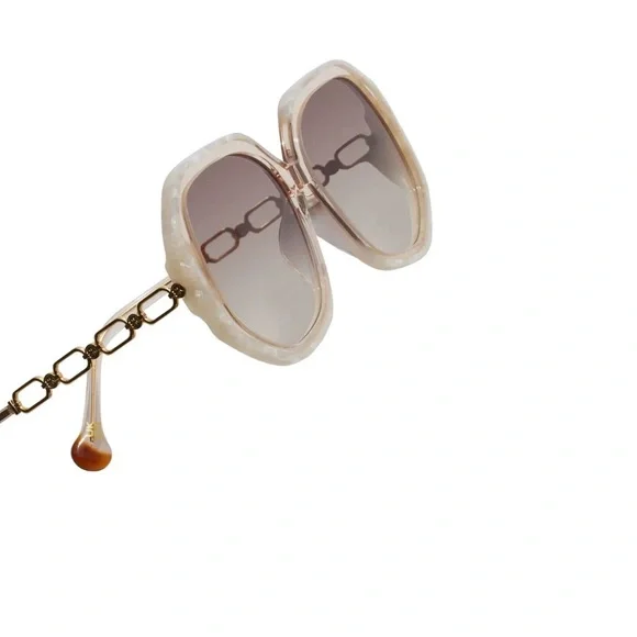 CAMILLA “The Matriach” pink ivory marble acetate metal oversized sunglasses - Picture 3 of 7